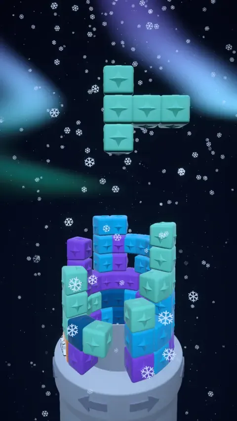 Tower Blast! Aurora theme gameplay