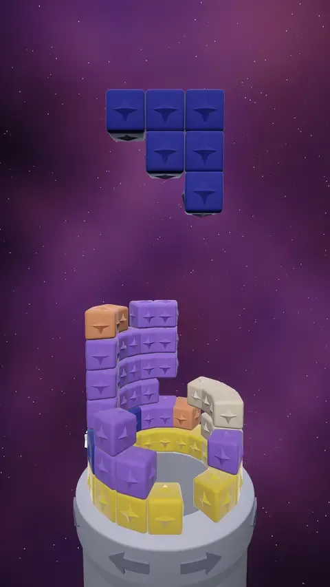 Tower Blast! Nebula theme gameplay