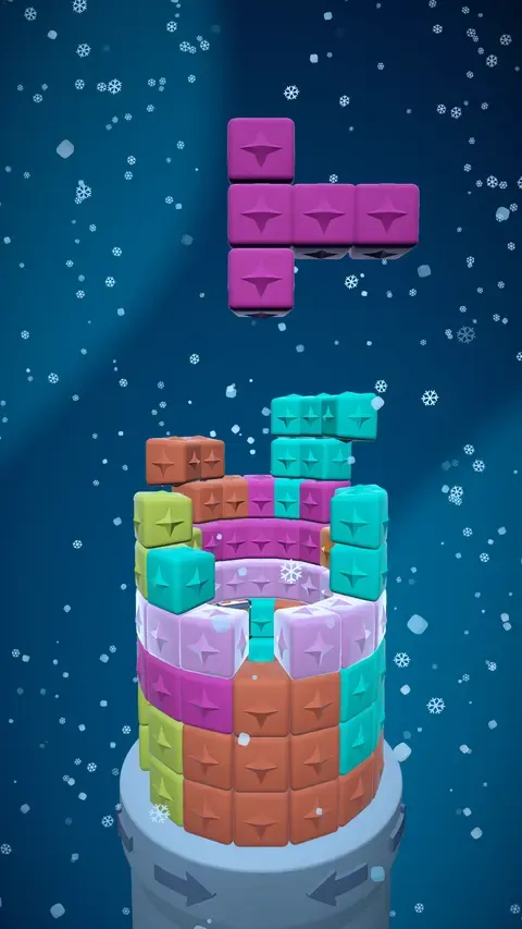 Tower Blast! Snow theme gameplay