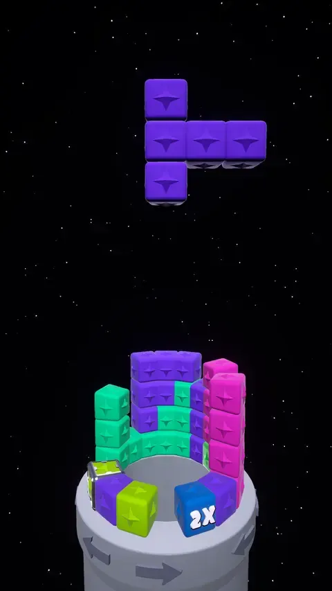 Tower Blast! Space theme gameplay